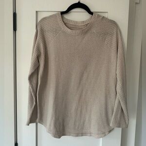 American Eagle Outfitters Cream Waffle Knit Top - Size Small